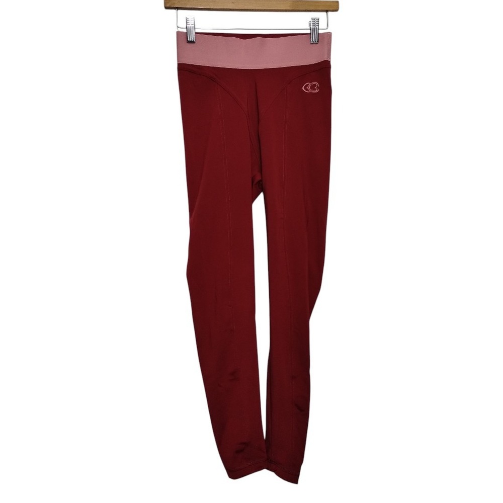 Reebok Cardi‎ B leggings Tonal Thong Seams Athletic Women's S Workout